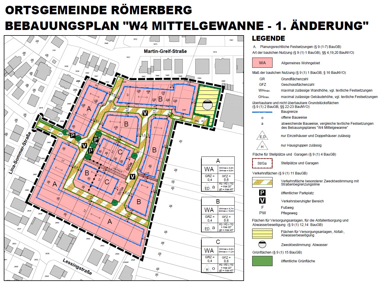 Bebauungsplan Römerberg "W4 Mittelgewanne"